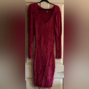 Nordstrom sweater dress in magenta